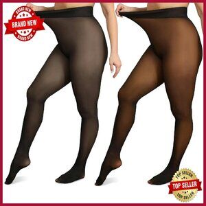 Plus Size Fleece Lined Thermal Tights Winter Warm Leggings Women